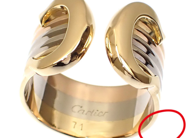 短期出品限定価格 カルティエ Cartier ピアス 2C スリーカラーピアス 
