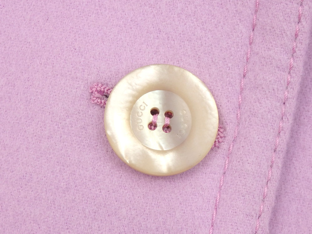 中古 グッチ コート レディース 長袖 ミディ丈 ウール他 パープル系 サイズ36 古着 アパレル 値下げしました】 【中古】 グッチ コート レディース 長袖 ミディ丈