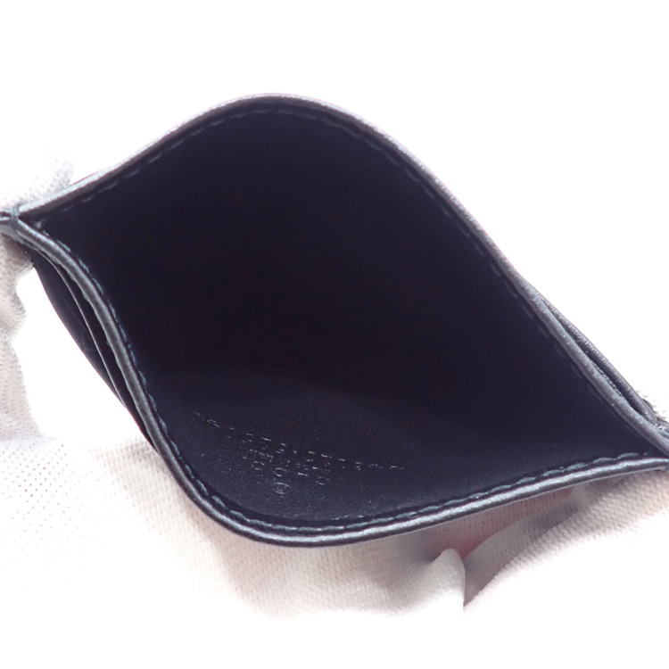 中古】 グッチ カードケース GGマーモント レディース ブラック レザー