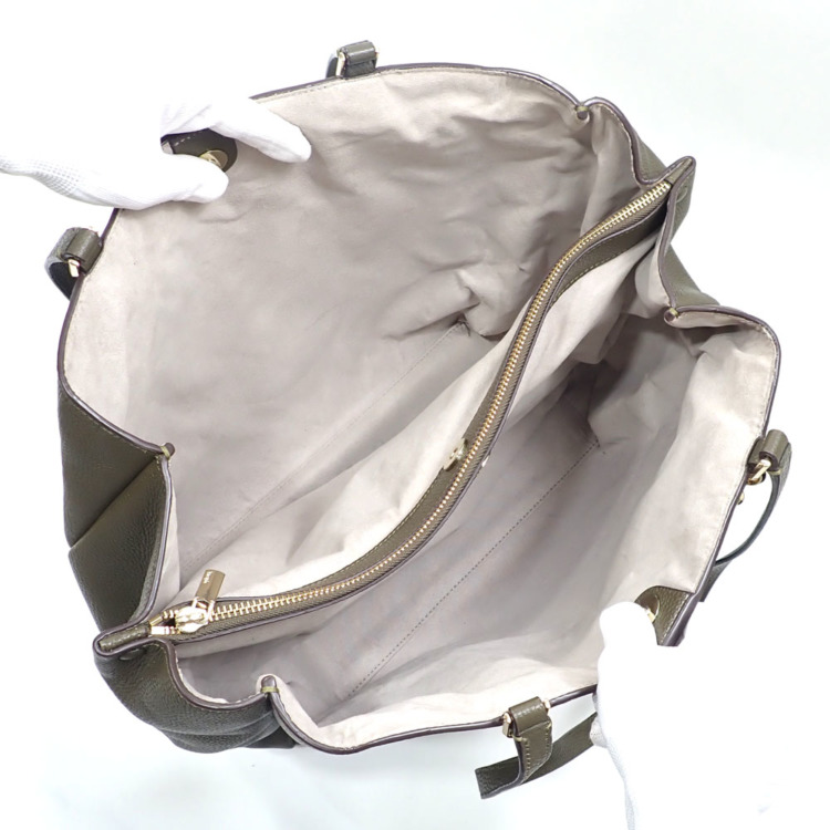 中古 ケイトスペード トートバッグ レディース カーキ レザー 本革 ハンド 値下げしました】 【中古】 ケイトスペード トートバッグ レディース