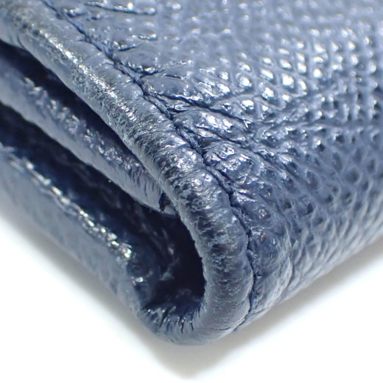 中古 ブルガリ 二つ入り 長財布 メンズ ネイビー 紺色 レザー 革 ブルガリブルガリ 中古】 ブルガリ 二つ入り 長財布 メンズ ネイビー 紺色 レザー 革