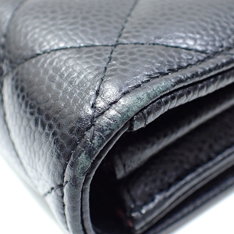 中古】 シャネル 二つ折り 長財布 マトラッセ ロングウォレット