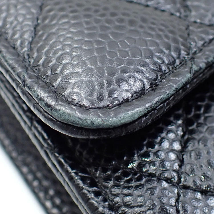 中古】 シャネル 二つ折り 長財布 マトラッセ ロングウォレット