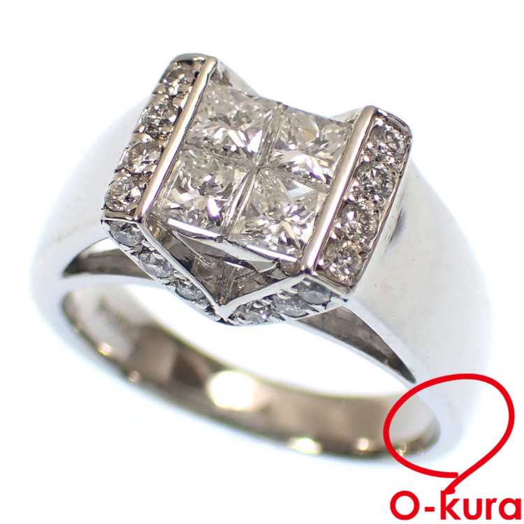 中古】ダイヤモンド リング レディース Pt900 10号 1.00ct 8.6g