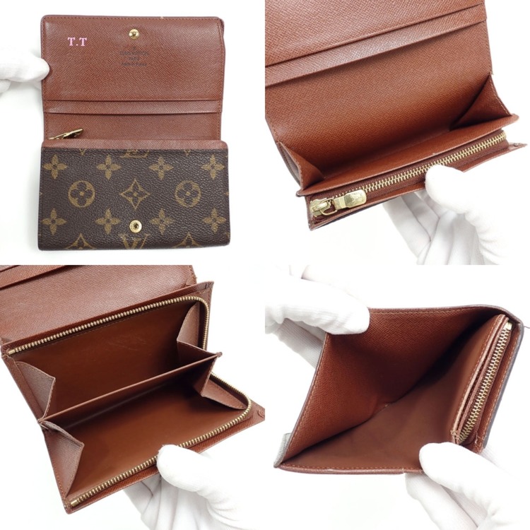 中古】 ルイ・ヴィトン 二つ折り財布 モノグラム ポルト モネ ビエ