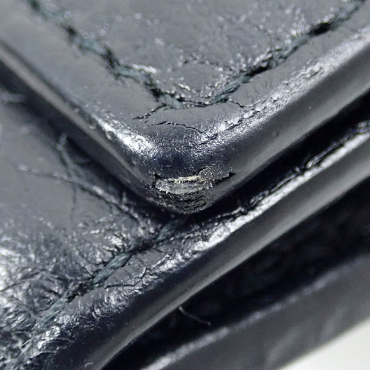 中古】 グッチ 二つ折り長財布 ドリアン メタルGG フラップ ウォレット