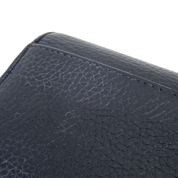 中古 グッチ 二つ折り長財布 ドリアン メタルGG フラップ ウォレット レディース ブラック 黒 レザー 中古】 グッチ 二つ折り長財布 ドリアン メタルGG フラップ ウォレット