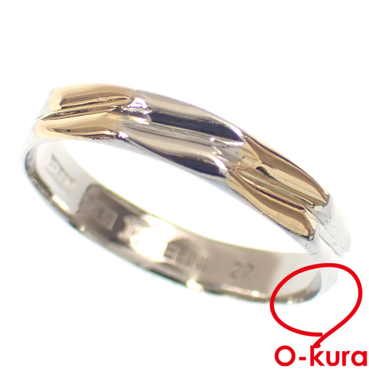 SKTデザインリング 中古】 セリーヌ デザイン リング レディース Pt850 K18YG 21号 #22