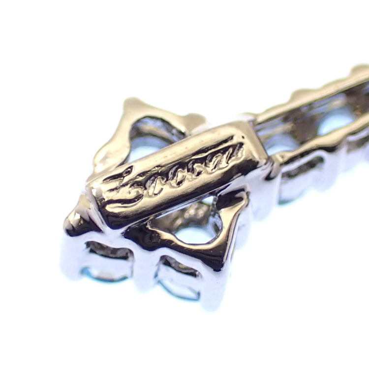 中古】 ブルートパーズ クロスモチーフ ネックレス レディース K18WG