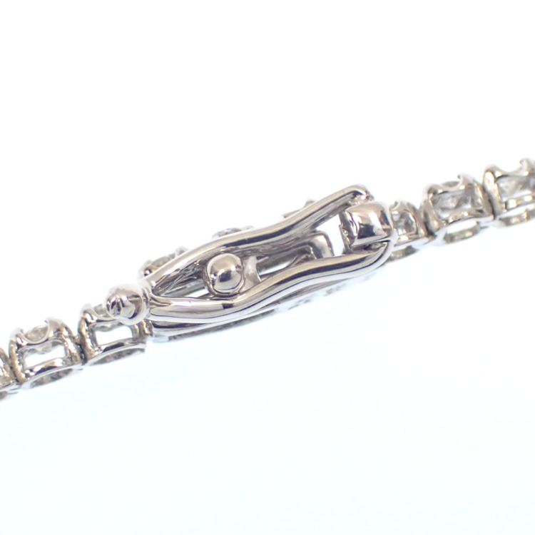 中古】 ダイヤモンド テニス ブレスレット レディース K18WG 1.00ct