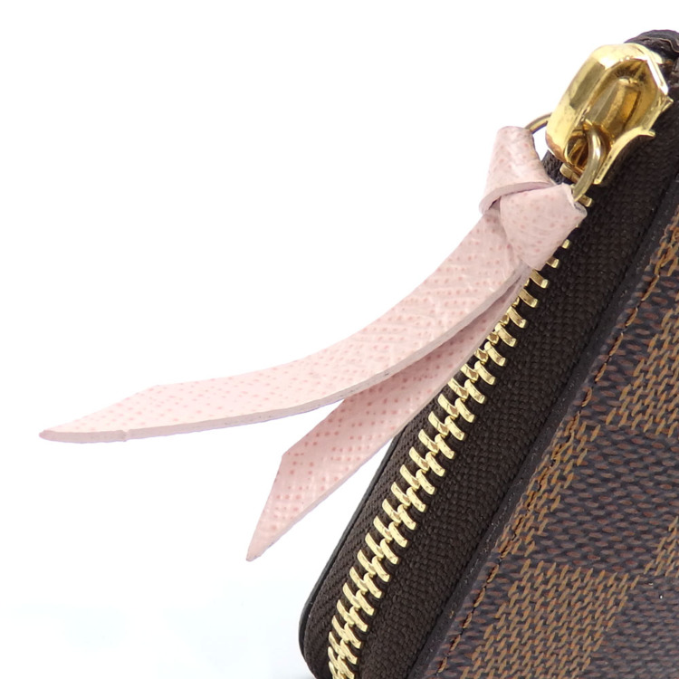 ルイヴィトン ポルトフォイユ クレマンス ダミエエベヌ ローズバレリーヌ 長財布 LOUIS VUITTON ルイヴィトン ポルトフォイユ クレマンス ダミエ エベヌ