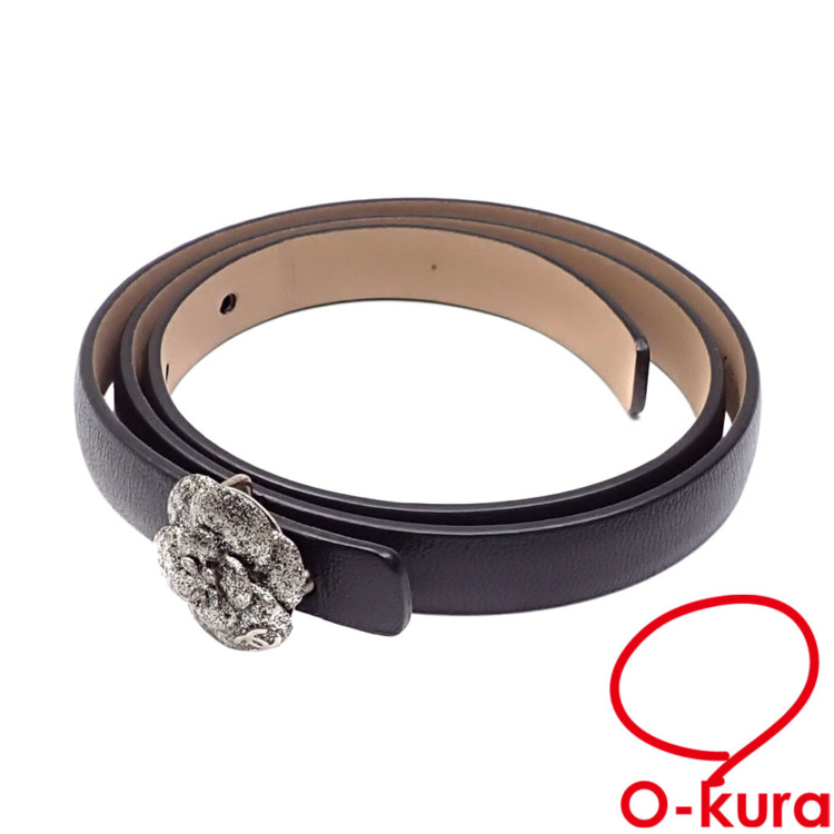 中古】 シャネル ベルト レディース レザー ブラック 70cm 28インチ