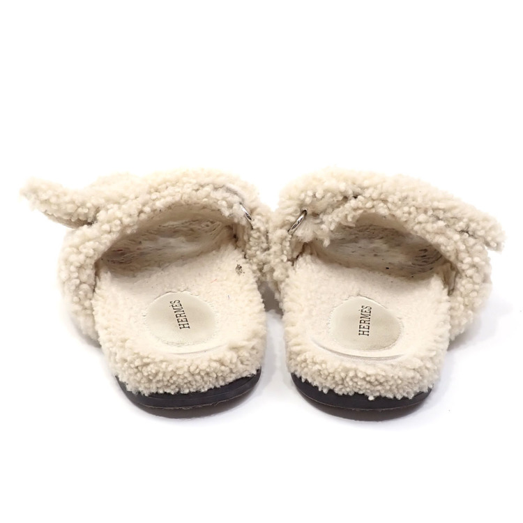 中古】 エルメス シプレ サンダル レディース ホワイト系 23.0cm 36