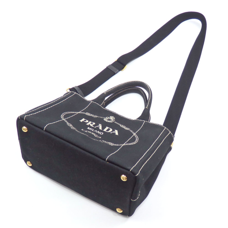 【PRADA】 2wayバッグ　カナパ　ギンガムチェック　キャンバス PRADA カナパ CANAPA プラダ PRADA ギンガムチェック2wayキャンバス