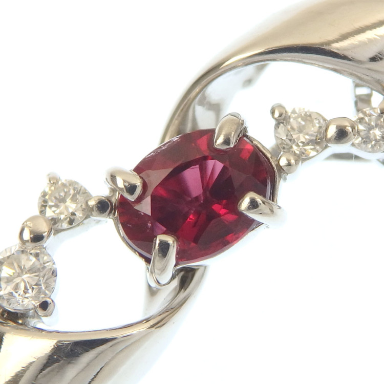 中古】 ルビー ダイヤモンド ネックレス レディース Pt850 Pt900 R0