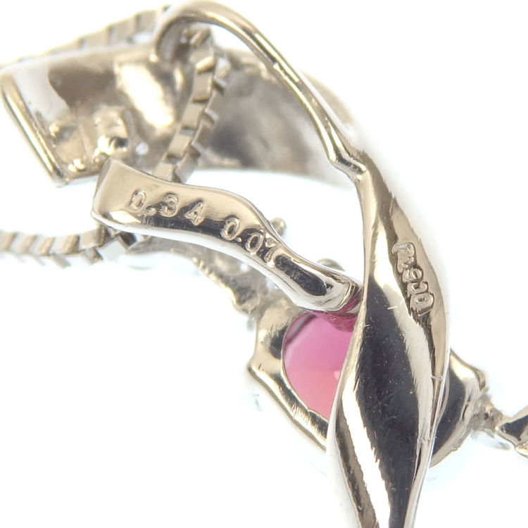 中古】 ルビー ダイヤモンド ネックレス レディース Pt850 Pt900 R0