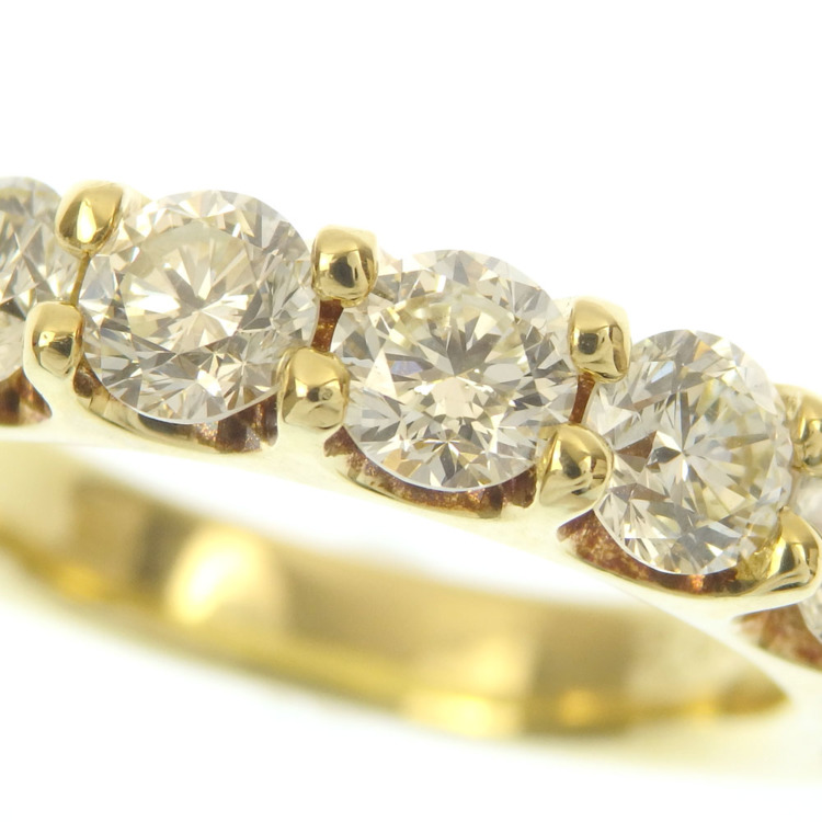 中古】 ダイヤモンド リング レディース K18YG 9号 2.00ct 5.7g 18金