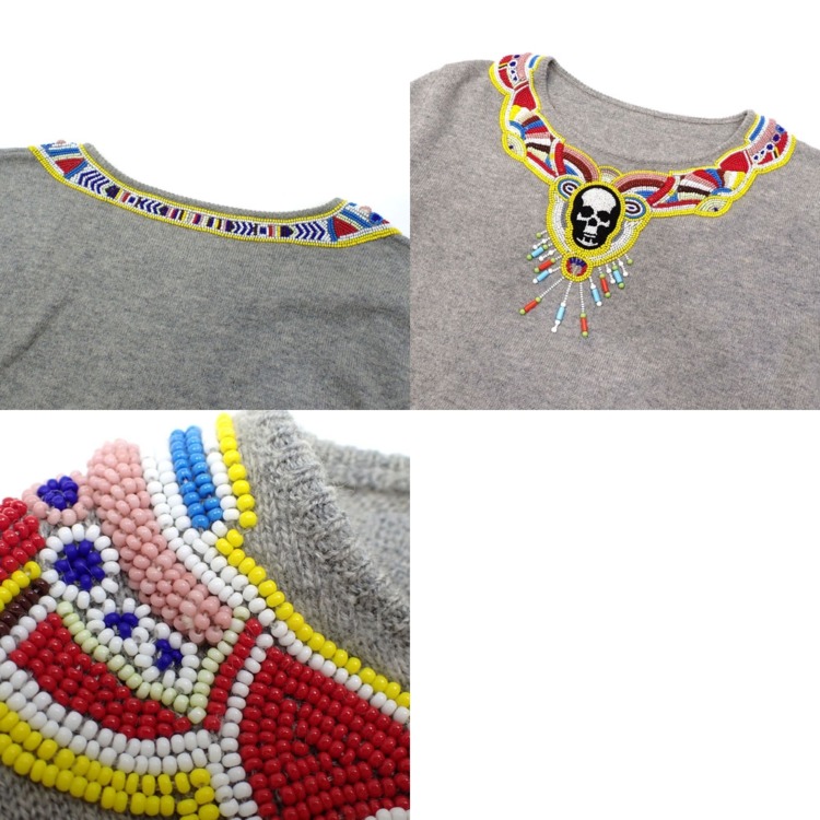 中古】 ルシアンペラフィネ セーター レディース 長袖 カシミヤ グレー