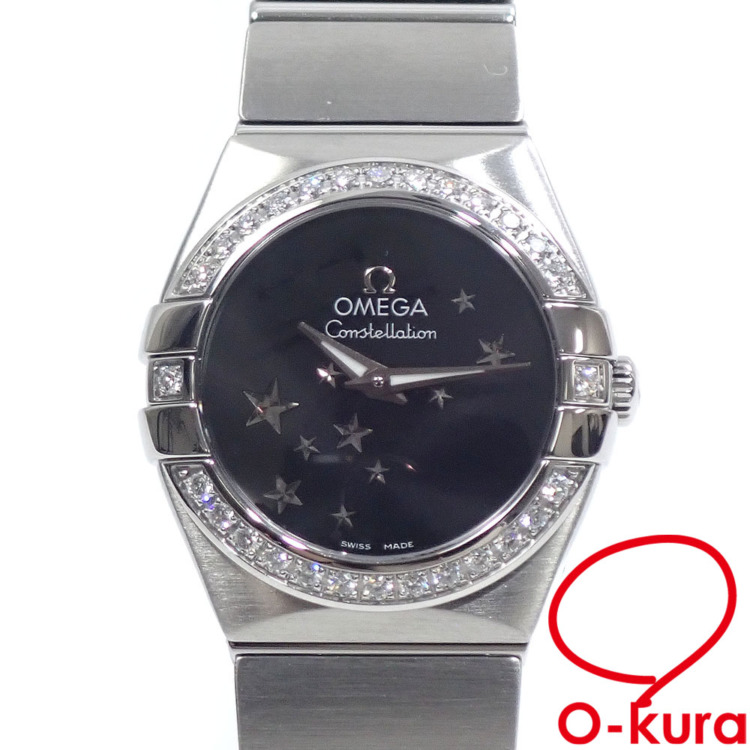 【中古】 オメガ 腕時計 コンステレーション レディース クォーツ ダイヤモンド SS 123.15.24.60.01.001 電池式