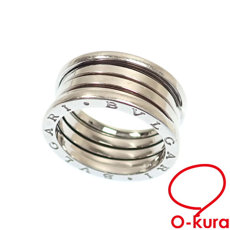 【中古】 ブルガリ ビー・ゼロワン リング メンズ K18WG 22号 #63 14.3g 750 18金 ホワイトゴールド 指輪 B-ZERO1