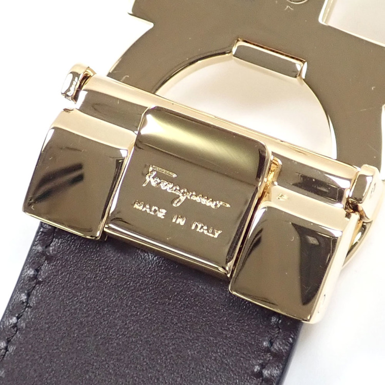 フェラ ガモ メンズ レザーベルト ゴールド金具 新品 中古】 サルヴァトーレフェラガモ ベルト メンズ リバーシブル レザー