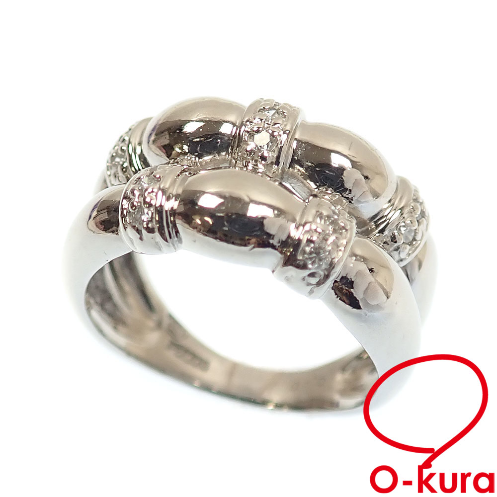 【中古】 ダイヤモンド リング レディース Pt1000 12.5号 0.20ct 10.2g プラチナ 指輪