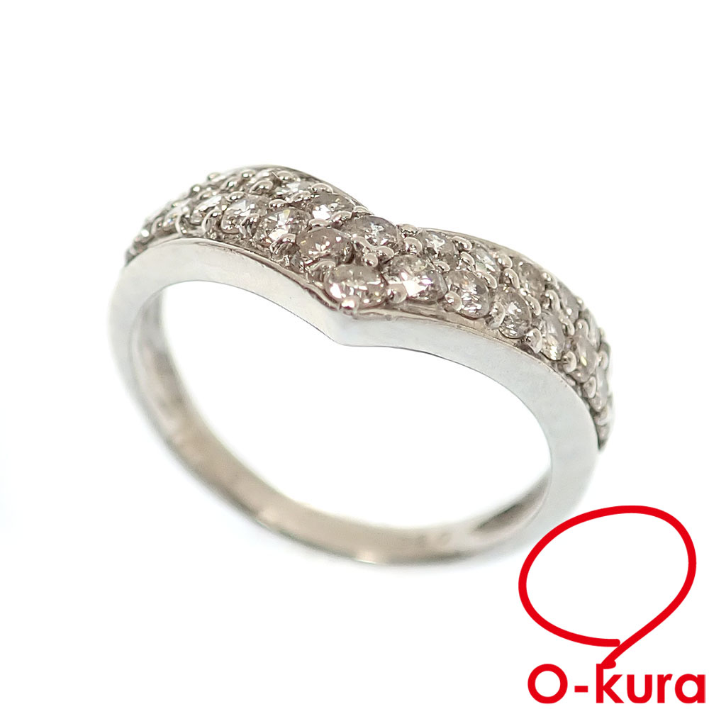 【中古】 ダイヤモンド リング レディース Pt900 10号 0.80ct 4.8g プラチナ 指輪