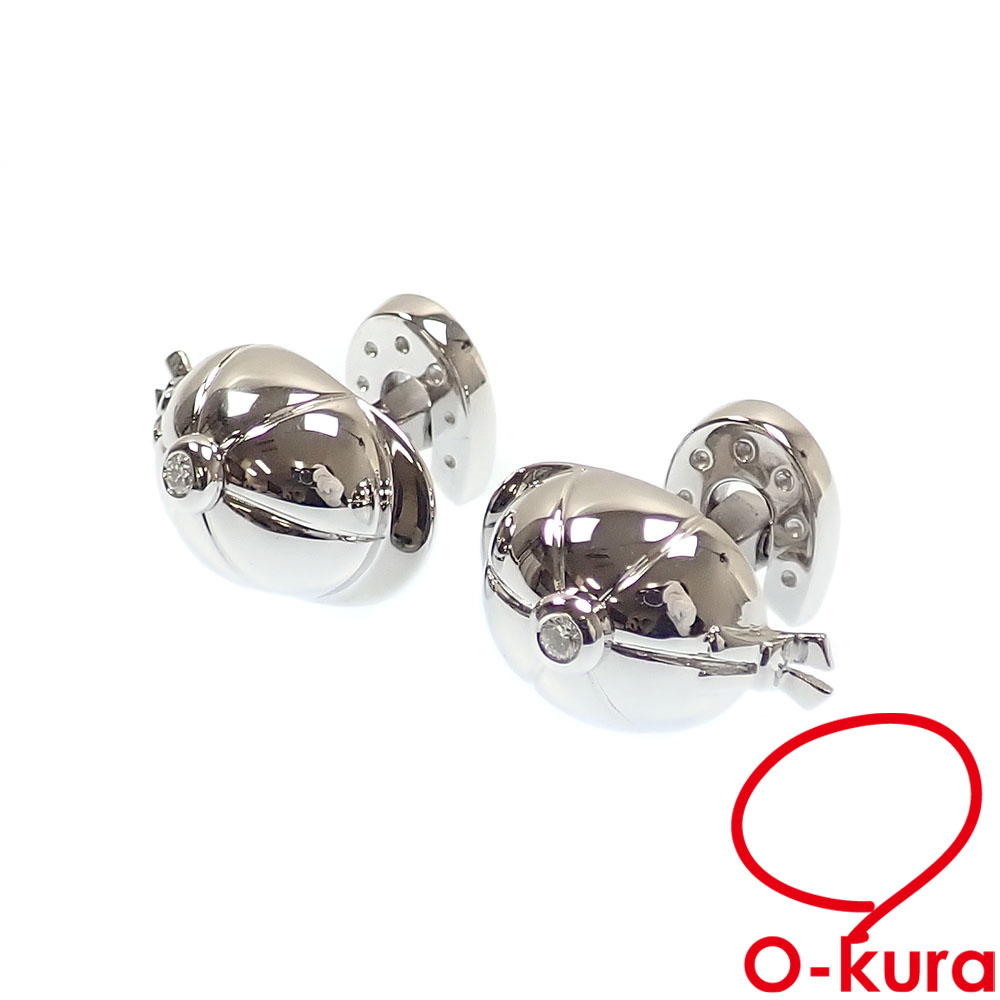 【中古】 ピアジェ ダイヤモンド カフス メンズ K18WG 14.9g 18金 ホワイトゴールド 750 キャップモチーフ 帽子モチーフ