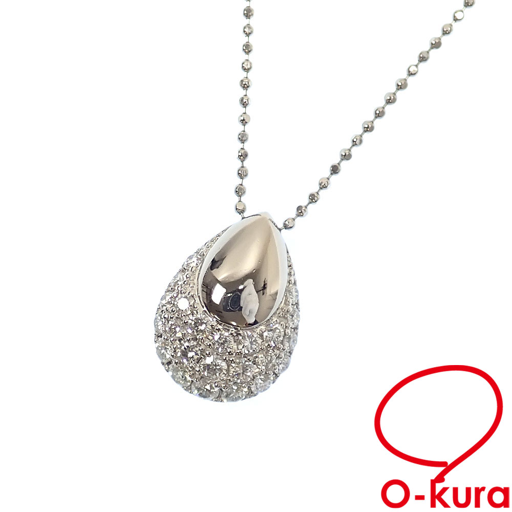 【中古】 ダイヤモンド ネックレス レディース Pt850 Pt900 0.76ct 7.4g プラチナ