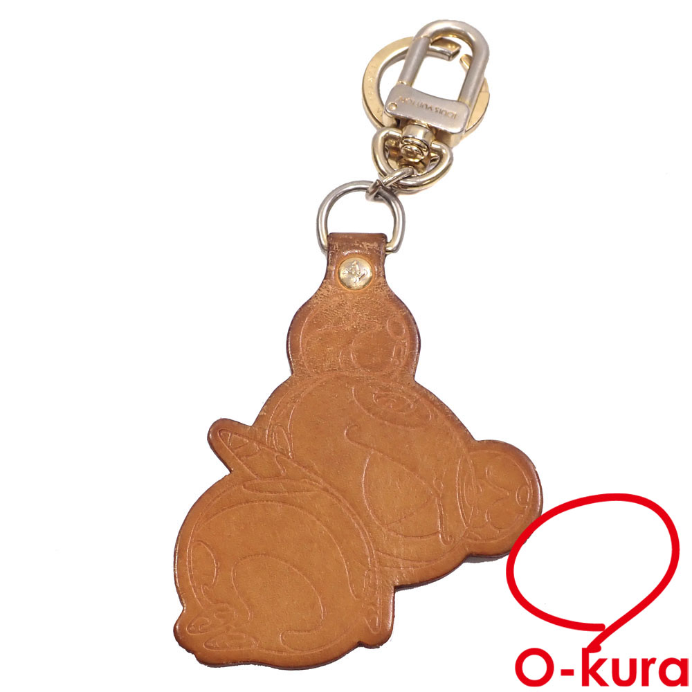 【中古】 ルイ・ヴィトン バッグチャーム ポルト クレ パンダ キーホルダー レディース M62637 ベージュ系 ヌメ革 村上隆コラボ