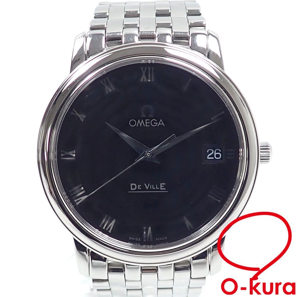 【中古】 オメガ 腕時計 デヴィル メンズ クォーツ SS 4510.52.00 電池式