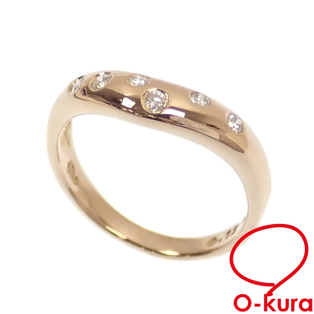 【中古】 スタージュエリー ダイヤモンド リング レディース K18YG 8号 0.12ct 2.7g 18金 イエローゴールド 750 指輪