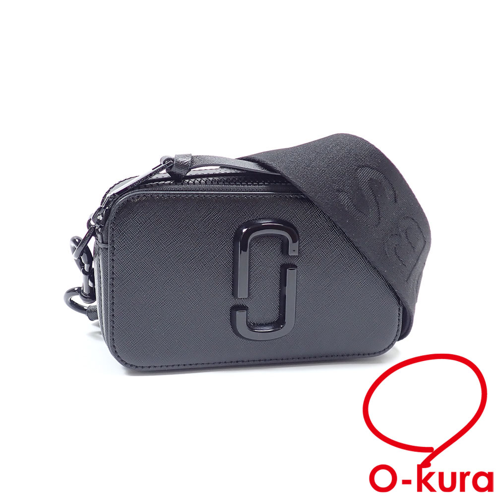 【中古】 マークジェイコブス ショルダーバッグ ザ スナップショット レディース ブラック 黒 レザー M0014867-001 斜め掛け
