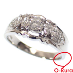 【中古】 ダイヤモンド リング レディース Pt900 19号 0.78ct 7.4g プラチナ 指輪