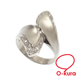 【中古】 ダイヤモンド リング レディース Pt900 17号 0.10ct 9.2g プラチナ 指輪