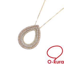 【中古】 ダイヤモンド ネックレス レディース K18PG/WG/YG 1.00ct 6.6g 18金 750 スリーカラーゴールド