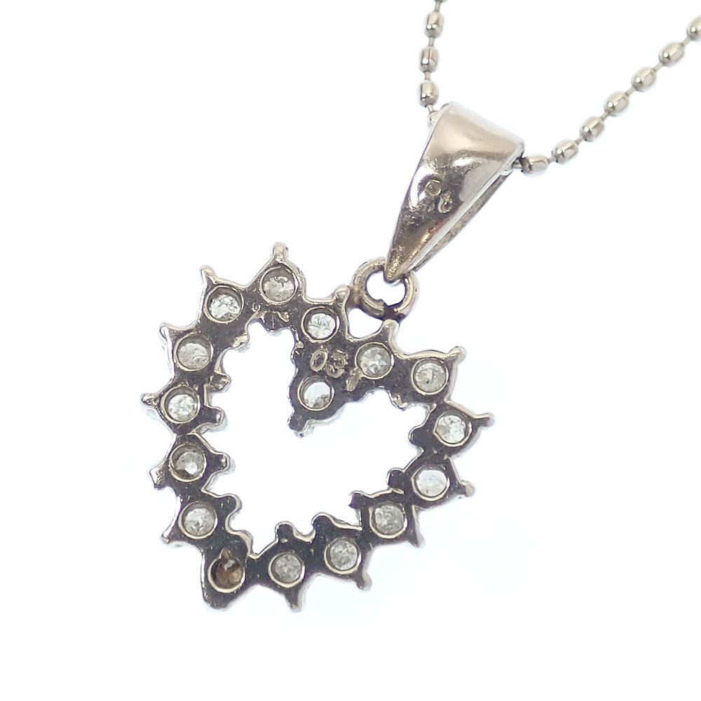 Pt850 D0.31ct ネックレス 中古】 ダイヤモンド ネックレス レディース Pt850 Pt 0.31ct 3.4g