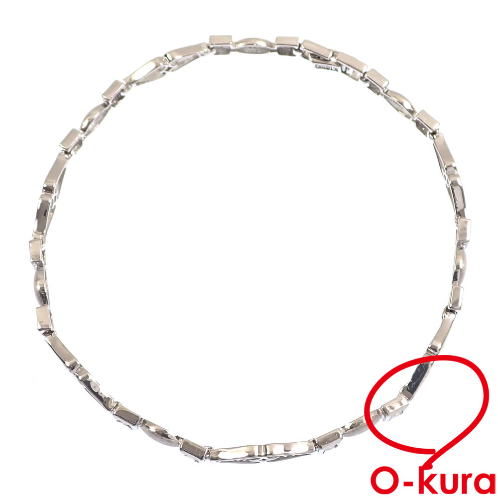 【中古】 ダイヤモンド ブレスレット レディース K18WG 0.25ct 7.1g 18金 750 ホワイトゴールド
