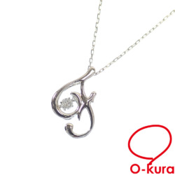 【中古】 ダイヤモンド ネックレス レディース K18WG 0.05ct 1.7g 18金 ホワイトゴールド 750