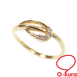 【中古】 ダイヤモンド リング レディース K18YG 10号 0.05ct 1.6g 18金 イエローゴールド 750 指輪