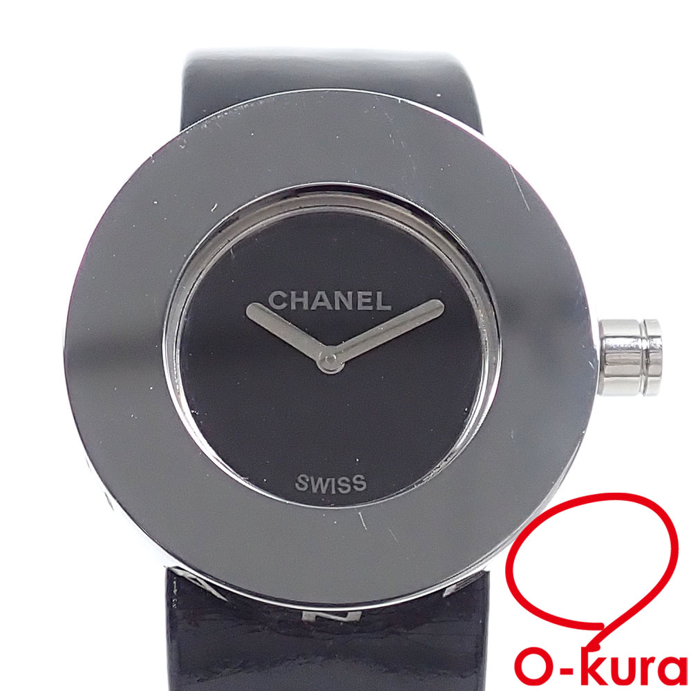 【中古】 シャネル 腕時計 ラ・ロンド レディース クォーツ SS エナメルベルト H0579 電池式 ヴィンテージ