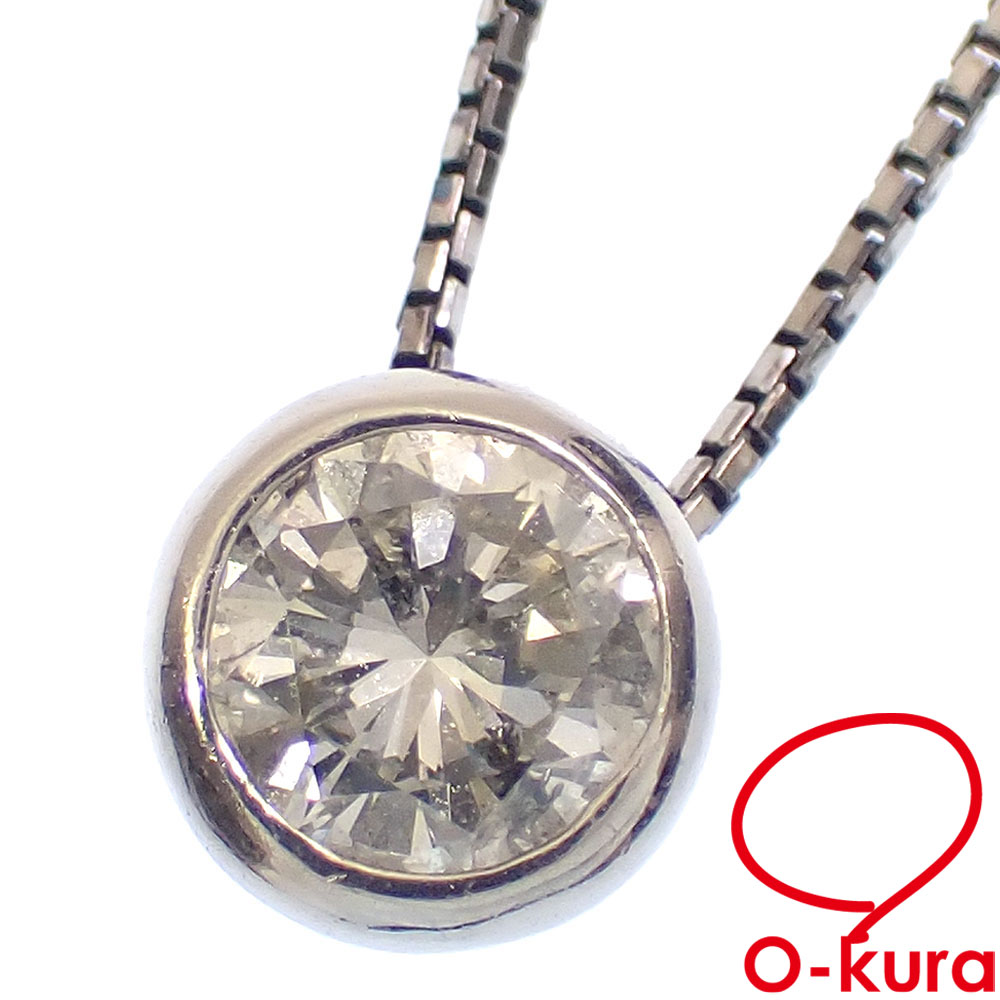 【中古】 ダイヤモンド ネックレス レディース Pt850 Pt900 0.52ct 3.0g プラチナ