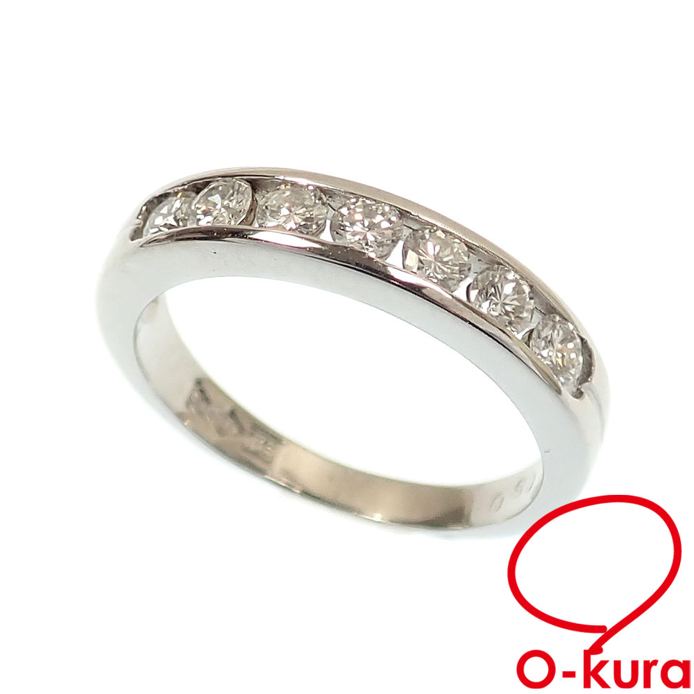【中古】 ダイヤモンド リング レディース Pt900 12号 0.50ct 4.1g プラチナ 指輪