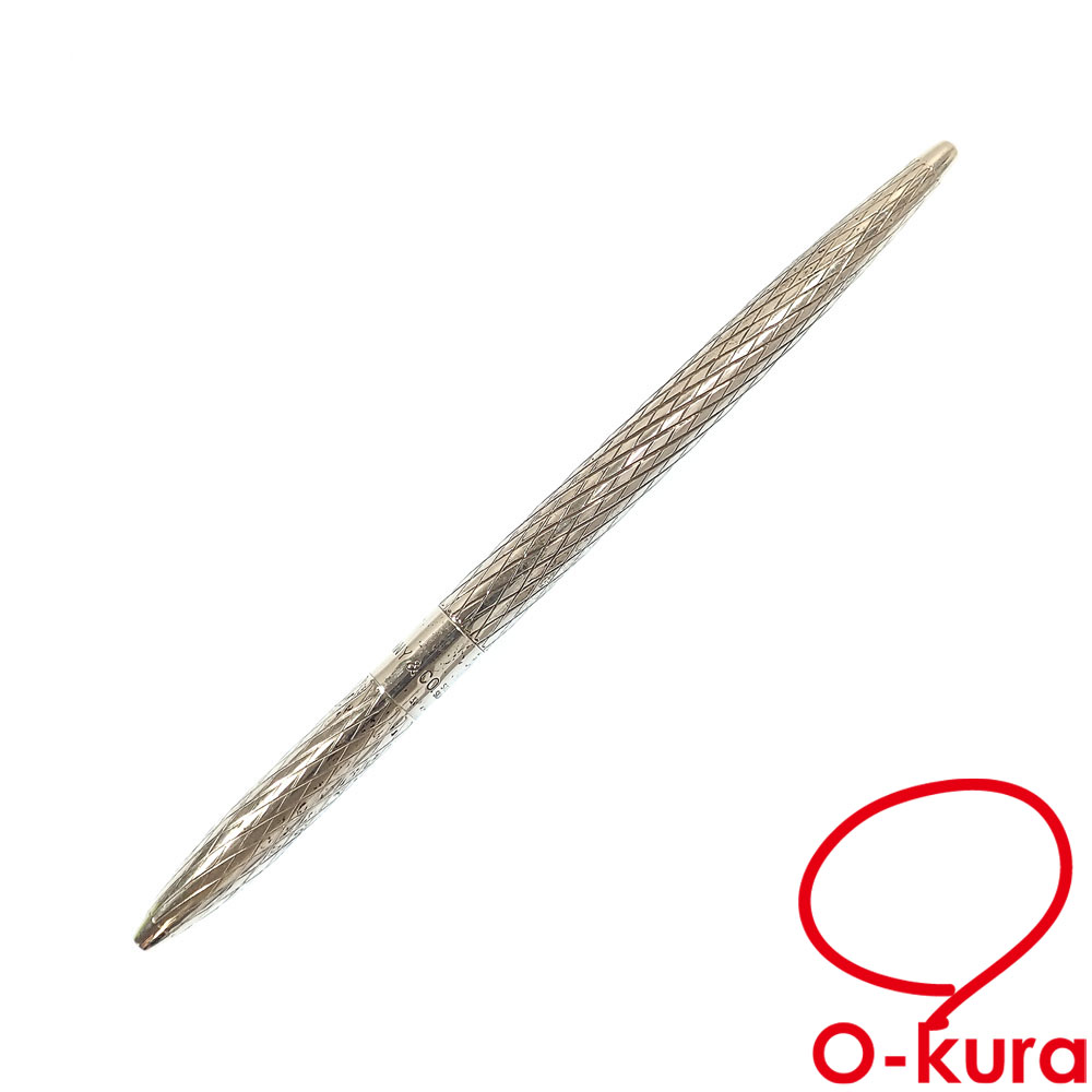 【中古】 ティファニー ボールペン シルバー SV925 レディース メンズ 青色 ブルー 文房具 筆記用具