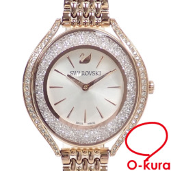 【中古】 スワロフスキー 腕時計 レディース クォーツ SS 5519459 レディースウォッチ 電池式 Crystalline Aura ローズゴールド