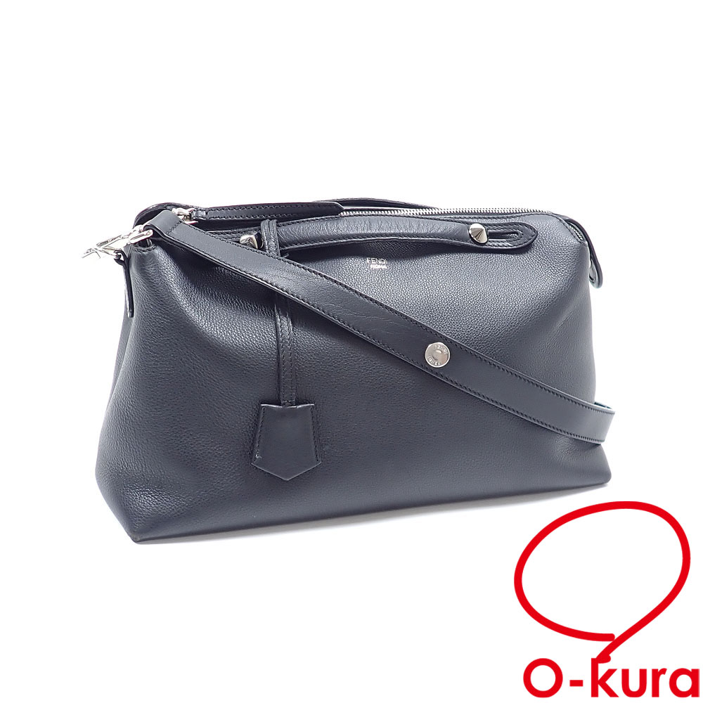 【中古】 フェンディ ハンドバッグ バイザウェイ ラージ レディース ブラック 黒 レザー 8BL125-GZ3 2WAY ショルダー 斜め掛け