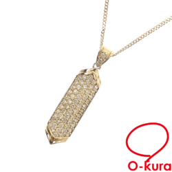 【中古】 ダイヤモンド ネックレス レディース K18YG 1.00ct 5.3g 18金 イエローゴールド 750