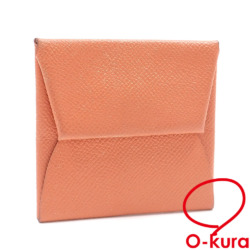 【中古】 エルメス バスティア コインケース レディース オレンジ レザー □O刻印 2011年頃製 HERMES 小銭入れ