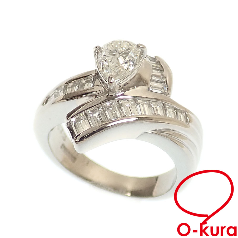 【中古】 ダイヤモンド リング レディース Pt900 8.5号 0.73ct 10.3g プラチナ 指輪
