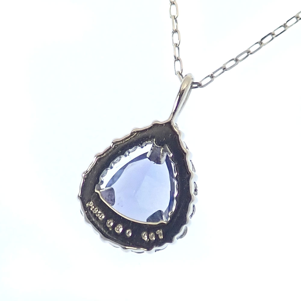 pt950 ダイヤモンド ネックレス ペンダント pt900 中古】 タンザナイト ダイヤモンド ネックレス レディース Pt900 Pt950